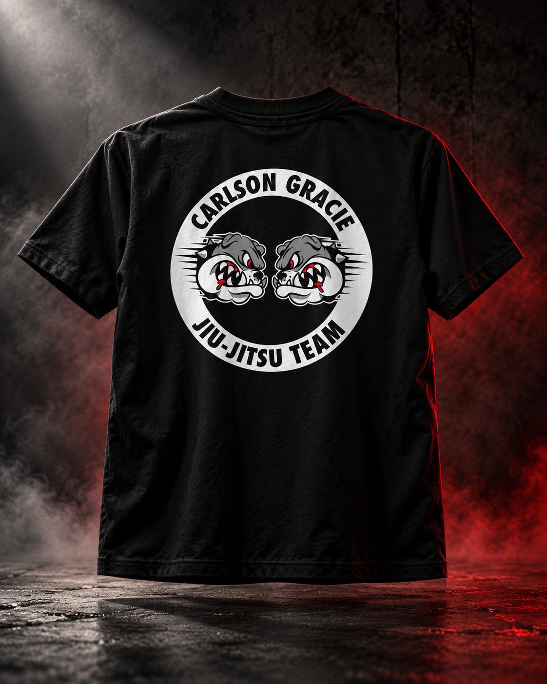 Camisa Carlson Gracie em cenário de estúdio